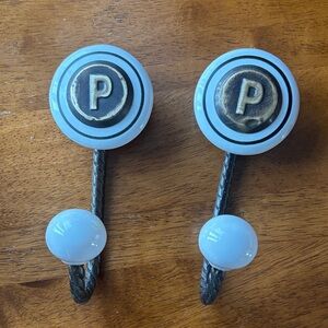 Anthropologie monogram “P” wall hooks